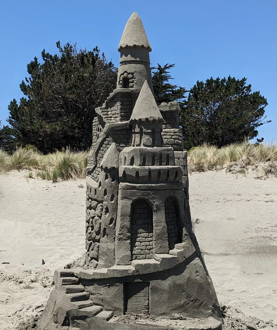 Sand castle of dreams that can crumble